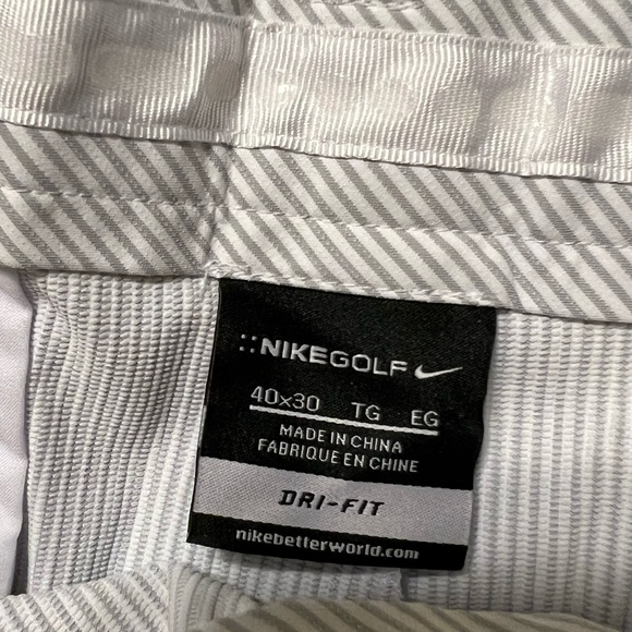 SOLD Nike Tour Stripe Dri-FIT Flat Front Golf Pants 433251-100 Size 40x30 - Picture 8 of 14